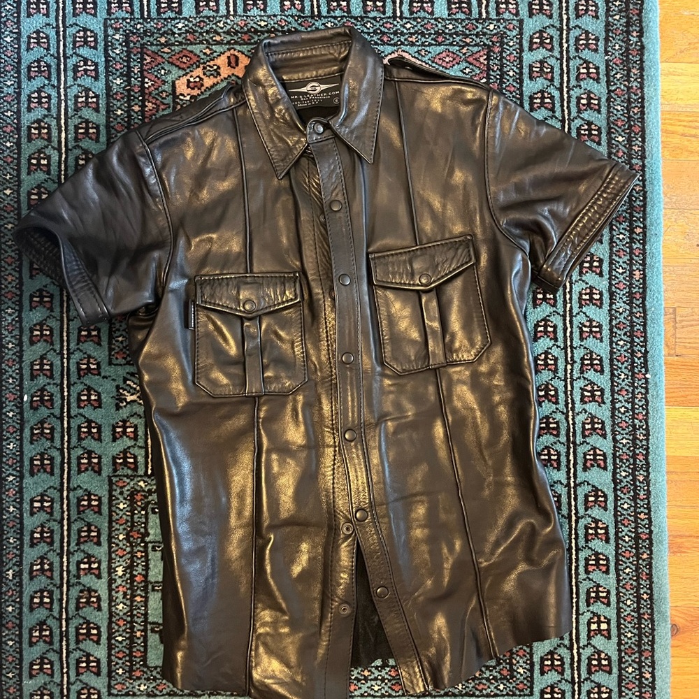 Mr. S Leather Black Uniform Shirt